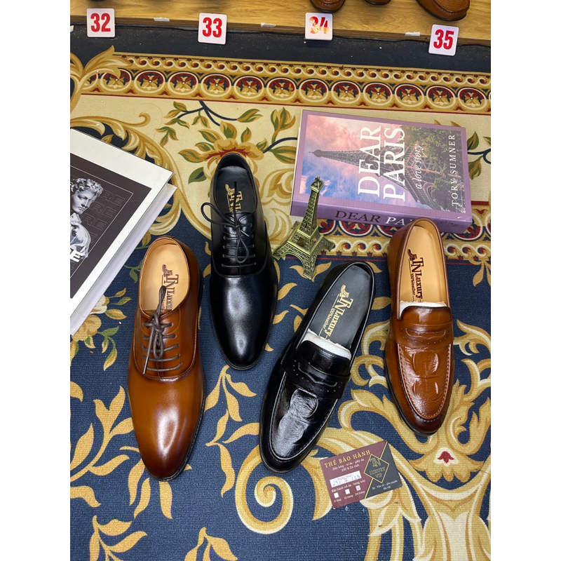 Giày da bò tăng chiều cao 7cm TC -01 và TC 03