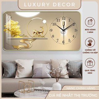 Đồng Hồ Tráng Gương "HƯƠU TUẦN LỘC" In UV 5D Cao Cấp - GIÁ SỈ TẠI XƯỞNG RẺ NHẤT THỊ TRƯỜNG