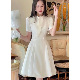 Rập giấy thiết kế, Rập đầm váy nữ sang trọng rã thân tùng xếp ly 2 bên, cổ vạt cách điệu xinh