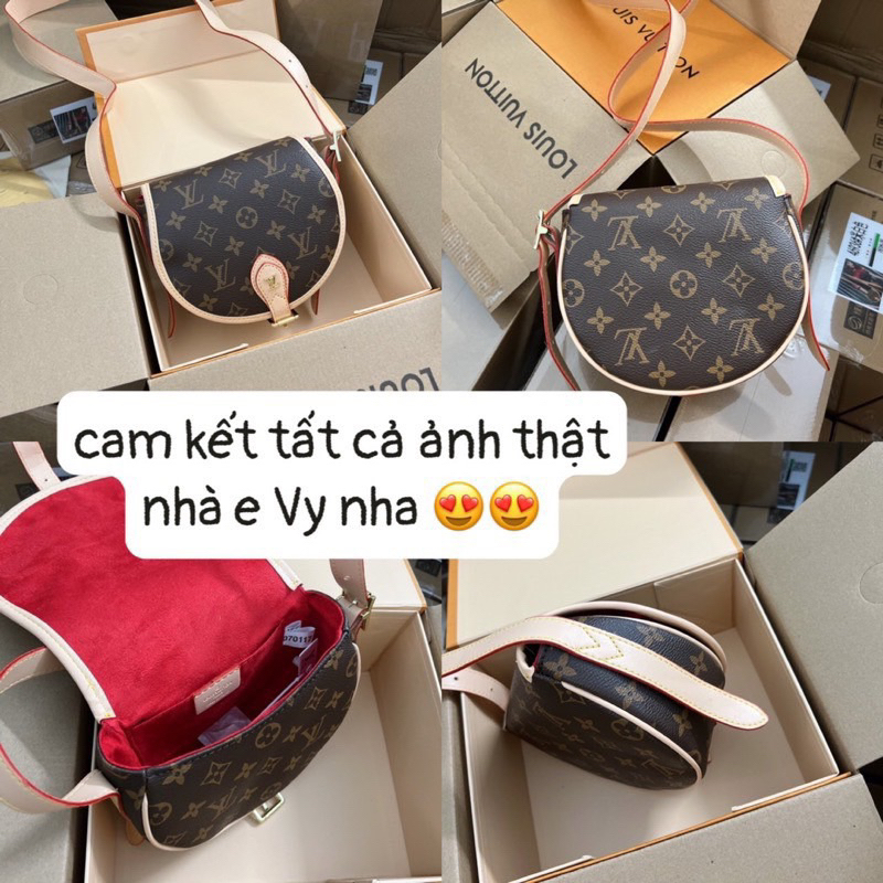 Túi tròn bầu box 2 lớp size 18 kèm dây da đeo chéo