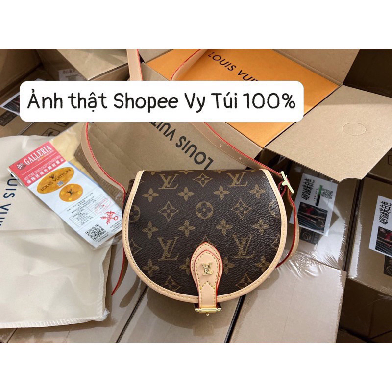 Túi tròn bầu box 2 lớp size 18 kèm dây da đeo chéo