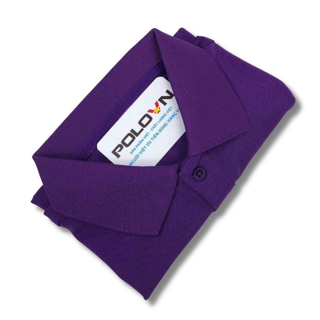 Áo thun Polo nam cổ bẻ Basic màu Tím , vải cá sấu - không xù lông, không ra màu, thấm hút mồ hôi, form regular fit