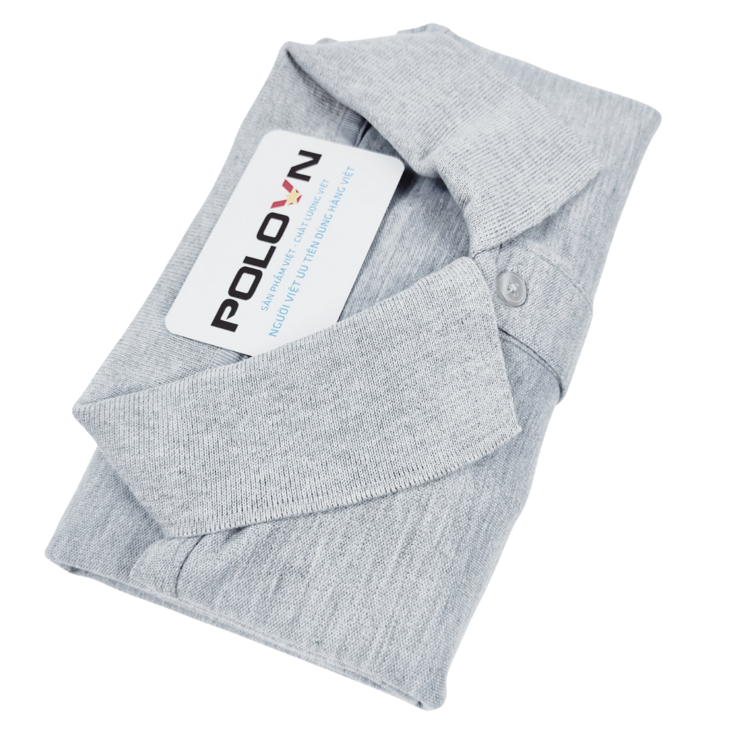 Áo thun Polo nam cổ bẻ Basic màu Xám Đen Xám Trắng, vải cá sấu - không ra màu, co giãn thoải mái, form regular fit