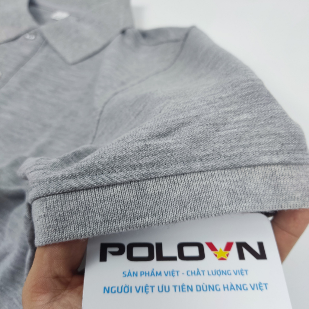 Áo thun Polo nam cổ bẻ Basic màu Xám Đen Xám Trắng, vải cá sấu - không ra màu, co giãn thoải mái, form regular fit