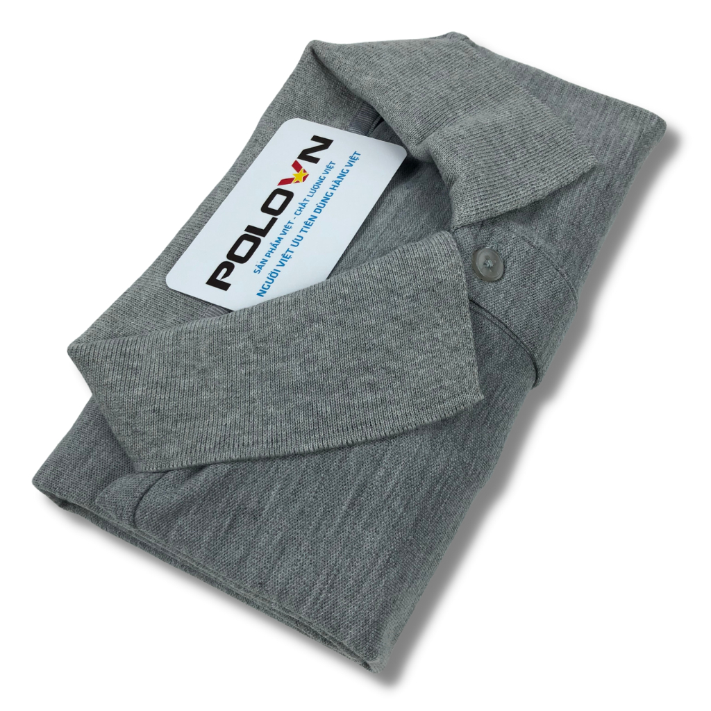 Áo thun Polo nam cổ bẻ Basic màu Xám Đen Xám Trắng, vải cá sấu - không ra màu, co giãn thoải mái, form regular fit