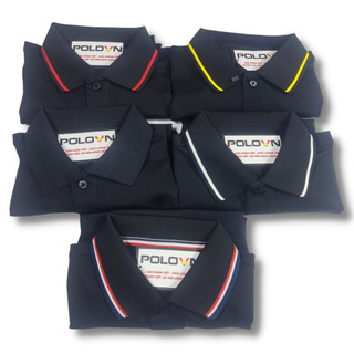  Áo thun polo nam cổ bẻ Basic màu Đen Sọc Trắng Sọc Đỏ ,Sọc Vàng,vải cá sấu 4 chiều co giãn - không xù lông không ra màu 