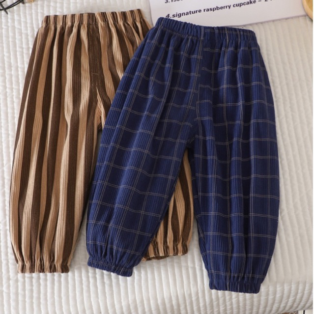 Quần dài thu đông cho bé trai bé gái mẫu mới 2023, dáng bomber xinh xắn