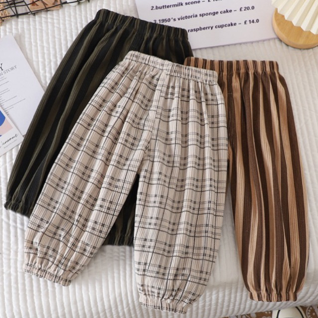 Quần dài thu đông cho bé trai bé gái mẫu mới 2023, dáng bomber xinh xắn