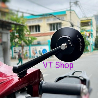 Gương chiếu hậu rioma chân nhôm cnc bản tròn lắp chân gương mọi dòng xe máy-kính chống chói ánh mặt trời cực xịn