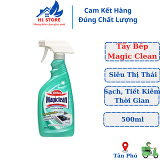 Xịt tẩy rửa đa năng Magiclean Thái Lan, Xịt tẩy cặn canxi, lau bếp 500ml .