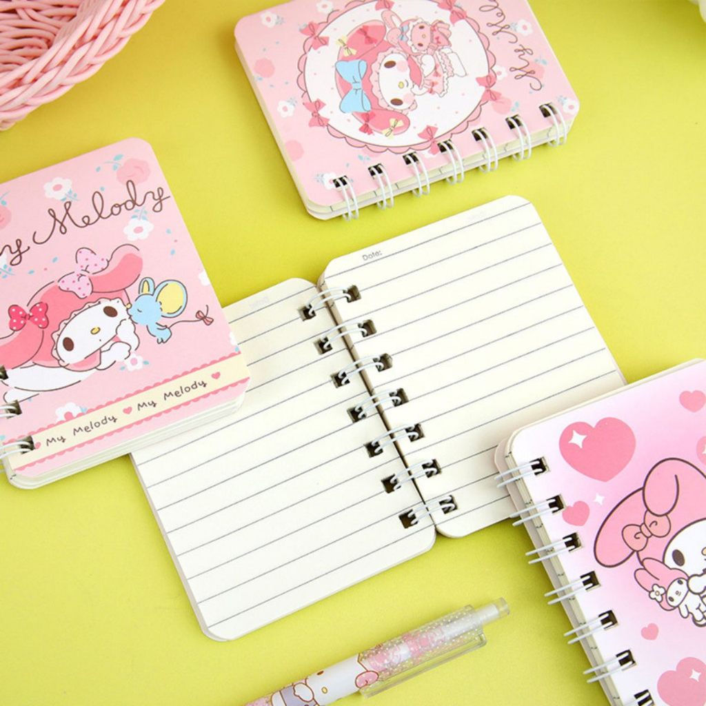 Sổ lò xo a7 sanrio 160 trang nhiều mẫu