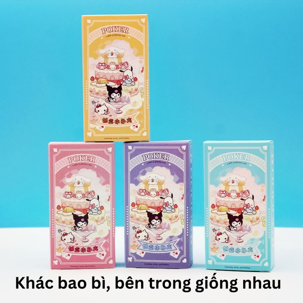 Bộ bài cute bài tây sanrio 54 lá