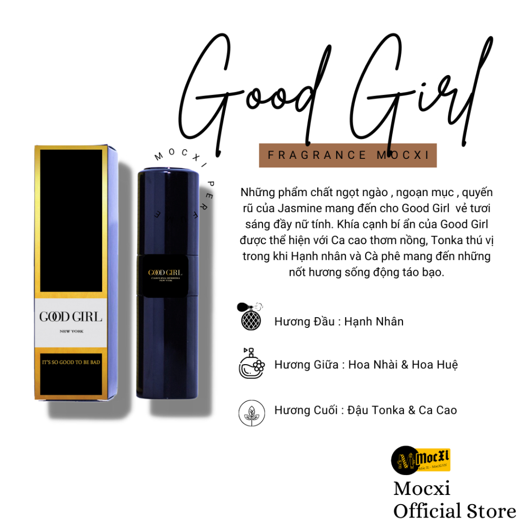 𝟐𝟎𝐦𝐥 𝐆𝐨𝐨𝐝 𝐆𝐢𝐫𝐥 - Nước hoa nữ hương thơm ngọt dịu hạnh nhân thiết kế sang trọng tiện lợi