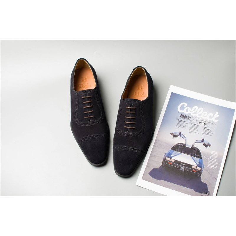 Giày Tây Nam Buộc Dây Kiểu Dáng Oxford Khâu Thủ Công Chất Liệu Da Bê Nhập Khẩu  )