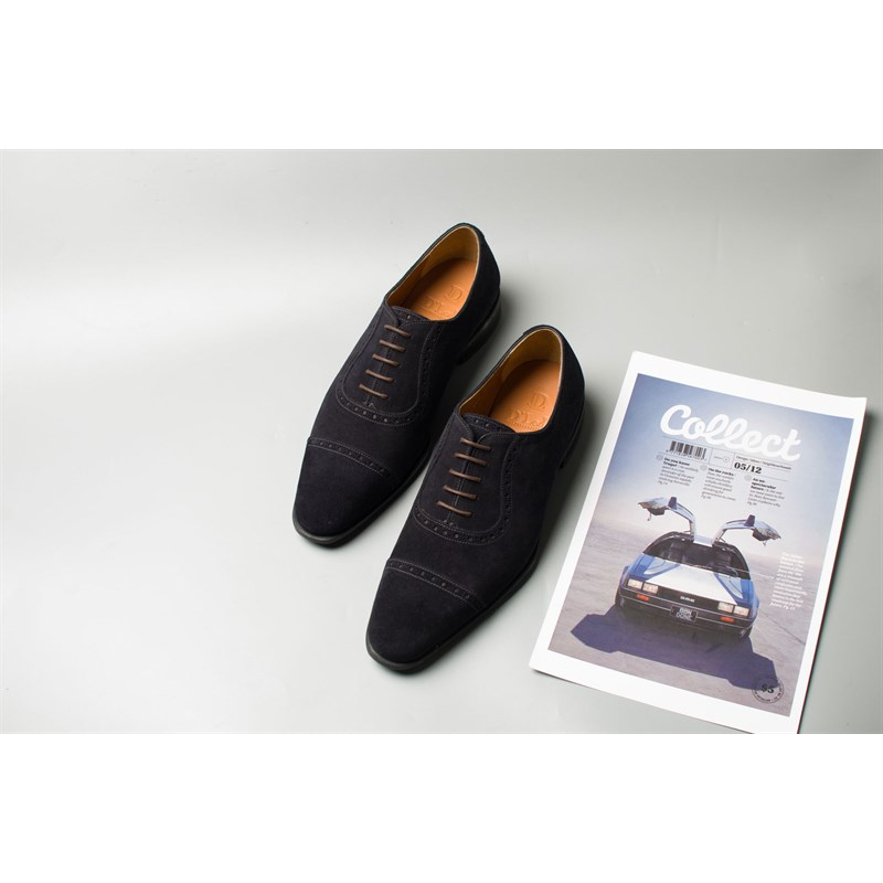 Giày Tây Nam Buộc Dây Kiểu Dáng Oxford Khâu Thủ Công Chất Liệu Da Bê Nhập Khẩu  )