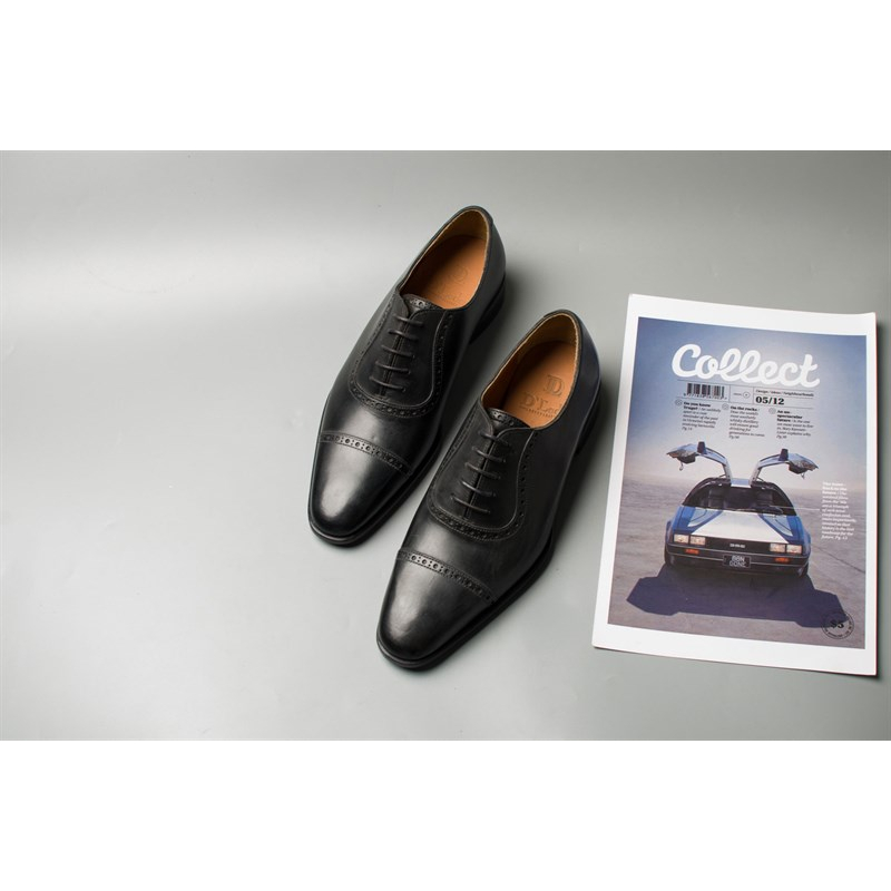 Giày Tây Nam Buộc Dây Kiểu Dáng Oxford Khâu Thủ Công Chất Liệu Da Bê Nhập Khẩu  )