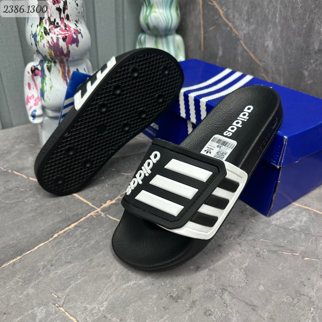 Dép nam adidas quai dán - Dép quai ngang nam Mẫu mới 2023 Chất liệu cao su quai dán thời trang nhiều màu