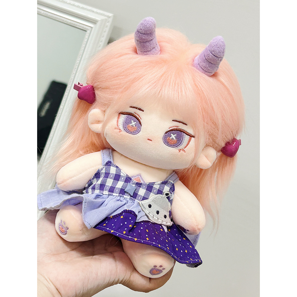 Búp bê  không thuộc tính tóc tơ Muộn Muộn Đào 20cm