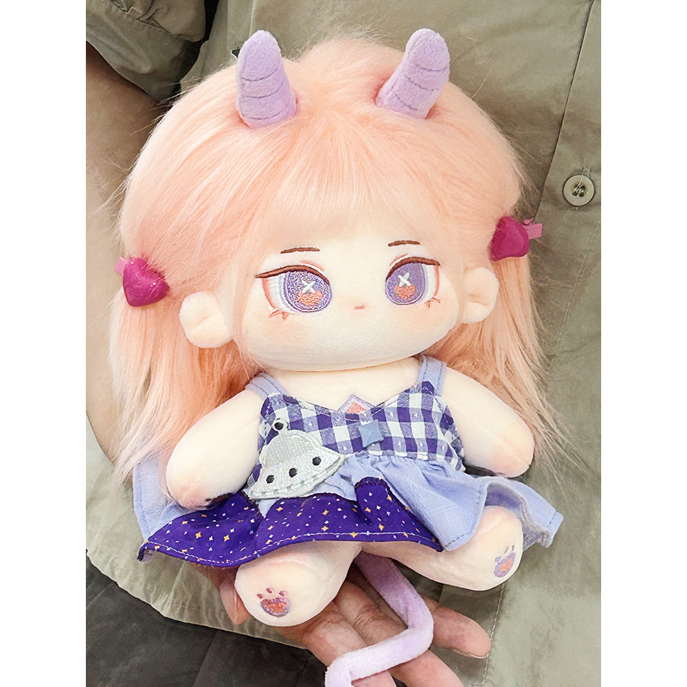 Búp bê  không thuộc tính tóc tơ Muộn Muộn Đào 20cm