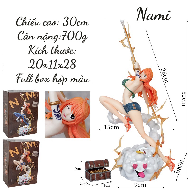 MÔ HÌNH NHÂN VẬT NAMI TRONG ANIME ONE PIECE,FIGURE, SƯU TẦM TRANG TRÍ DECOR,LIGHT STORE MOHINH