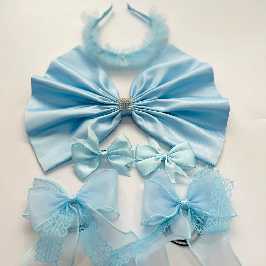 Váy công chúa đầm công chúa xếp tâng thiết kế màu xanh dương cho bé gái từ 1-12 tuổi