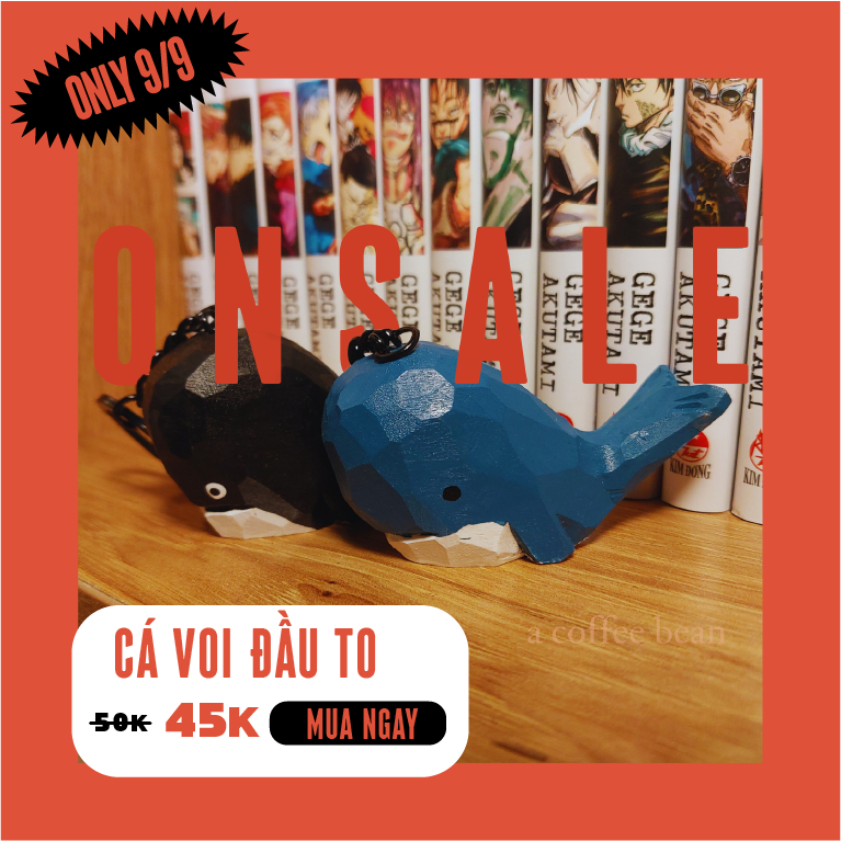 Móc khóa đôi cá voi siêu cấp đáng yêu dành tặng người thân, người thương