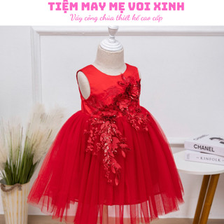 Váy công chúa, đầm công chúa thiết kế thêu hoa cho bé gái từ 1-10 tuổi từ 8-35 kg tại NÀNG VOI PRINCESS