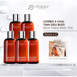 Combo 5 chai xịt bưởi Vi Jully giúp mọc tóc nhanh, giảm rụng, nhanh dài và dưỡng tóc chắc khoẻ
