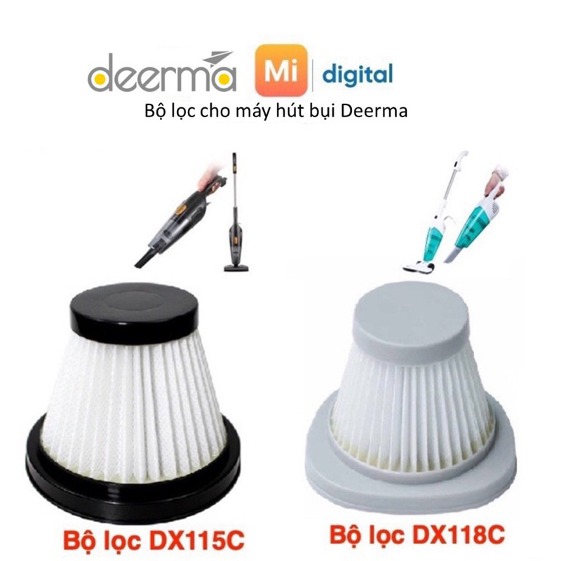 Bộ lõi lọc cho máy hút bụi Deerma DX118C/DX115C Hàng nhập khẩu chính hãng