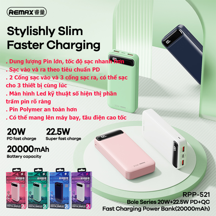 Sạc dự phòng 20000mah , Bảo hành 1 năm