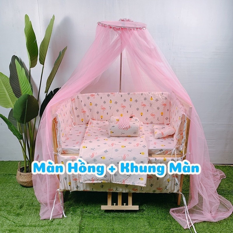 Mùng Màn Chống Muỗi Cho Nôi Cũi Kèm Khung Treo Cao Cấp Cho Bé KIDSSUN