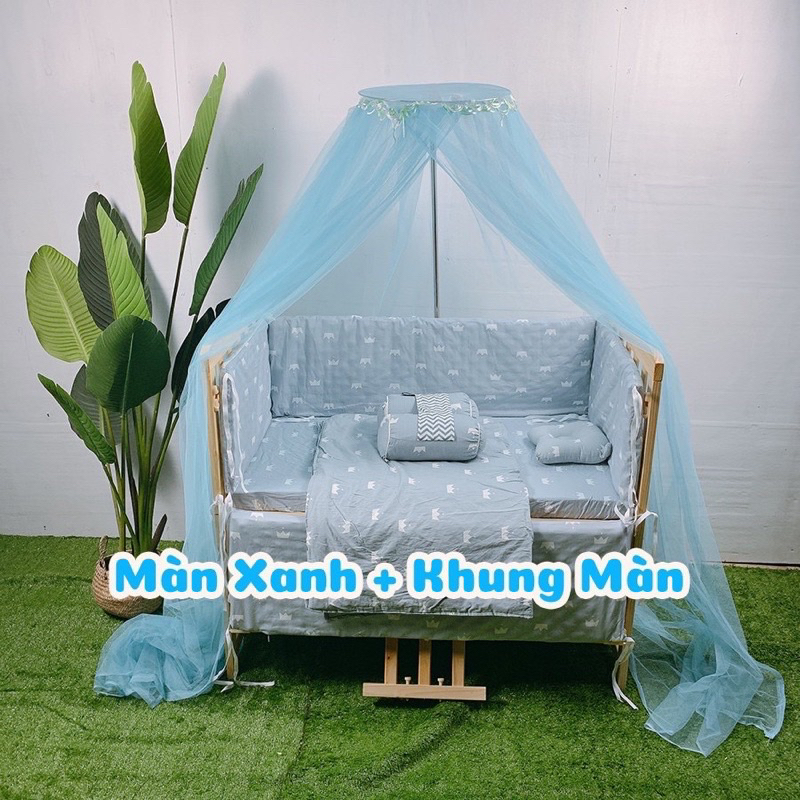 Mùng Màn Chống Muỗi Cho Nôi Cũi Kèm Khung Treo Cao Cấp Cho Bé KIDSSUN