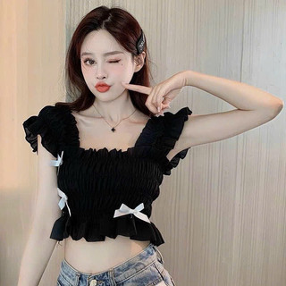 áo kiểu bánh bèo phối nơ dễ thương