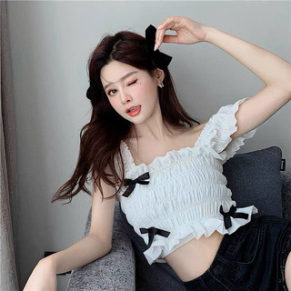 áo kiểu bánh bèo phối nơ dễ thương