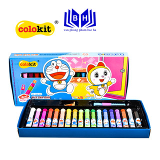 Bút sáp dầu 18 màu pastel thiên long colokit doraemon op-c08/do - bút sáp dầu op-c08/do 18 màu