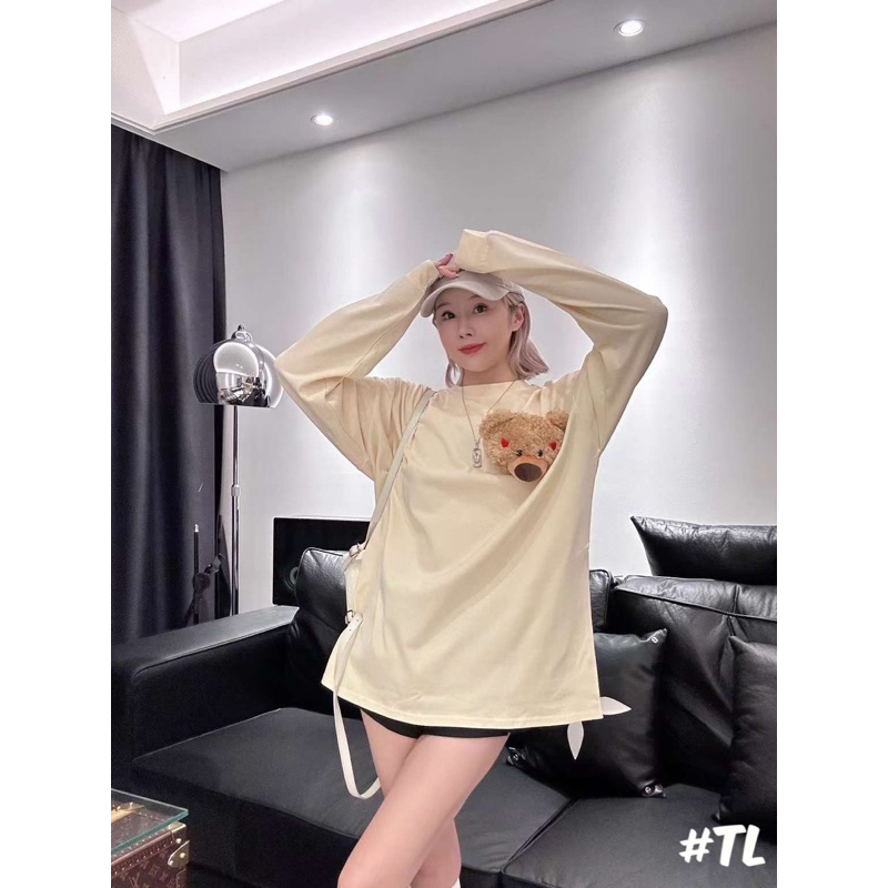 Áo nỉ 13de marzo lưng trái tim đính gấu bông