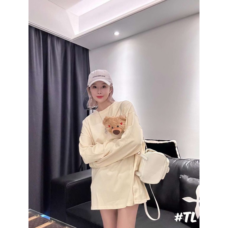 Áo nỉ 13de marzo lưng trái tim đính gấu bông