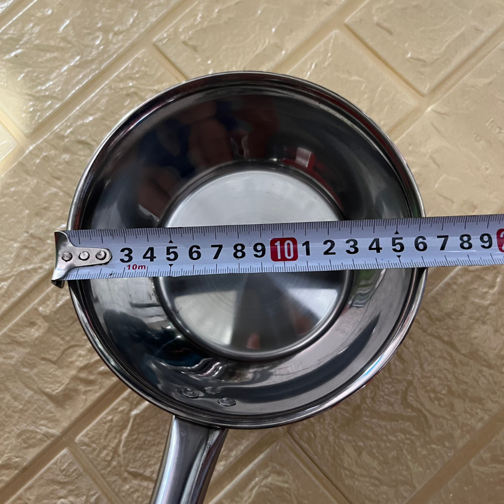 Gáo Múc Nước Lèo Inox Cán Dài Bọc Nhựa Zise 16cm