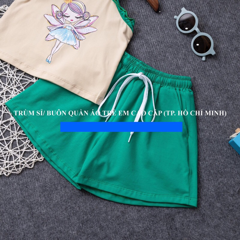 Set quần đùi áo 2 dây bé gái 8-30kg hàng cao cấp siêu đẹp