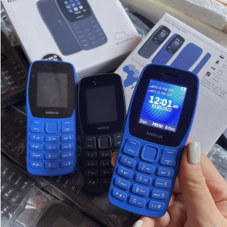 { BH 6 THÁNG } điện thoại giá rẻ nokia 105 (2022) sóng 4G. BẢO HÀNH 1 ĐỔI 1 TRONG 2 THÁNG