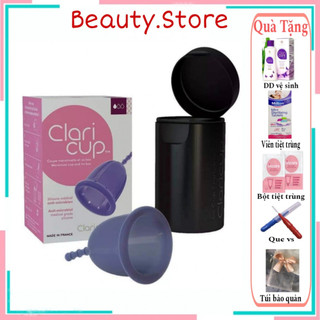 Cốc Nguyệt San Claricup Kháng Khuẩn Nhập Khẩu Pháp❤Free ship ❤ Tặng Ly tiệt Trùng+ gel vs+ viên tiệt trùng+ túi vải