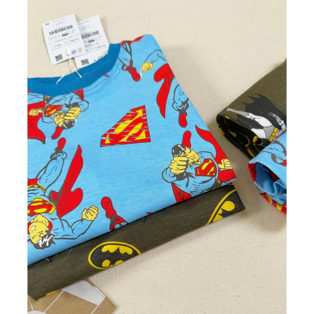 SET 2 BỘ DÀI TAY BATMAN XANH RÊU - A362