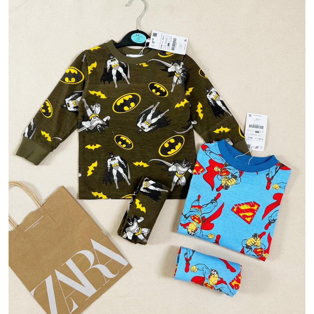 SET 2 BỘ DÀI TAY BATMAN XANH RÊU - A362