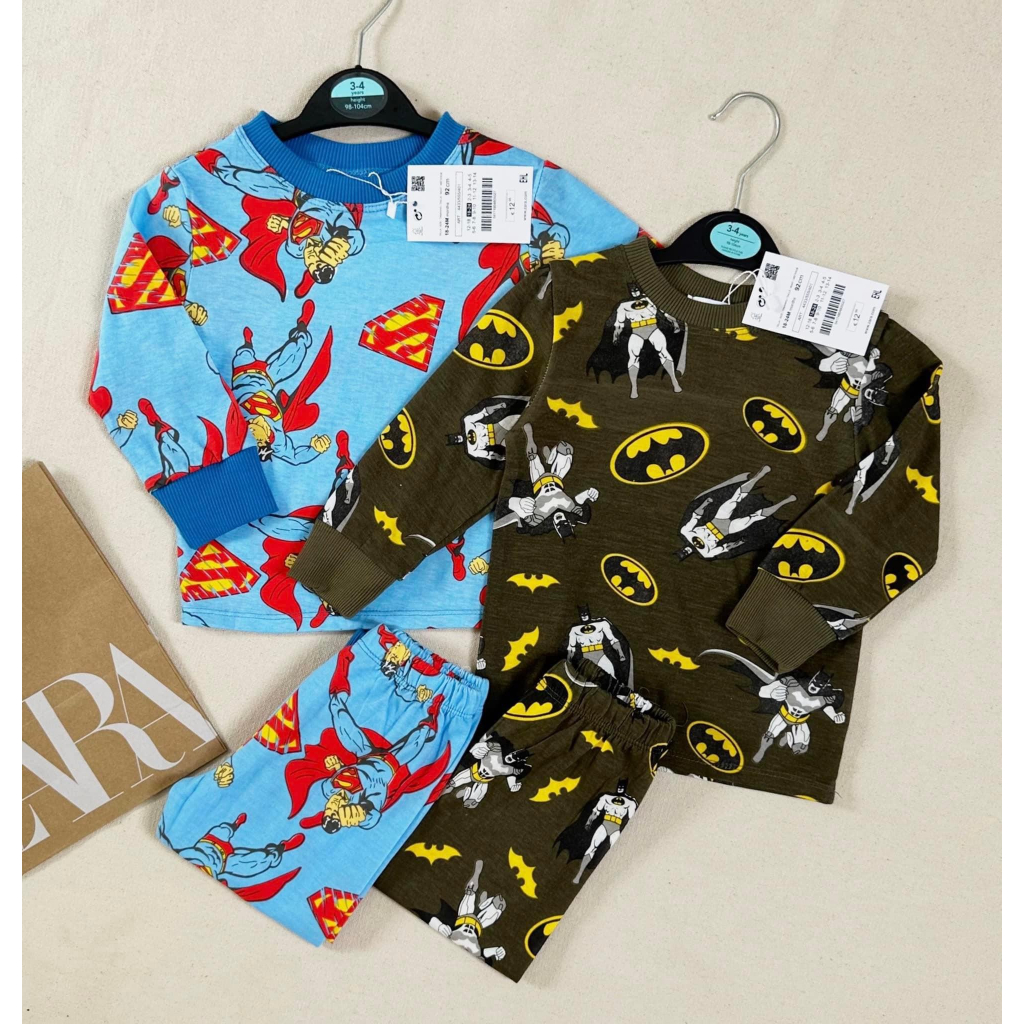 SET 2 BỘ DÀI TAY BATMAN XANH RÊU - A362