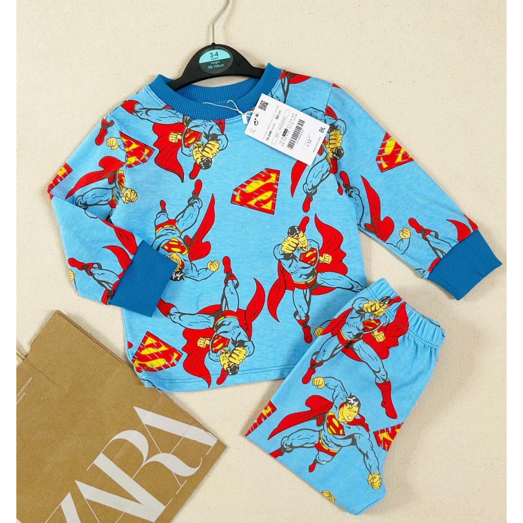 SET 2 BỘ DÀI TAY BATMAN XANH RÊU - A362