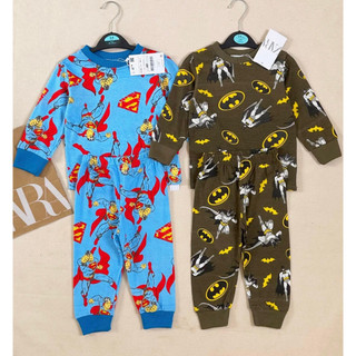 Set 2 bộ dài tay batman xanh rêu - a362