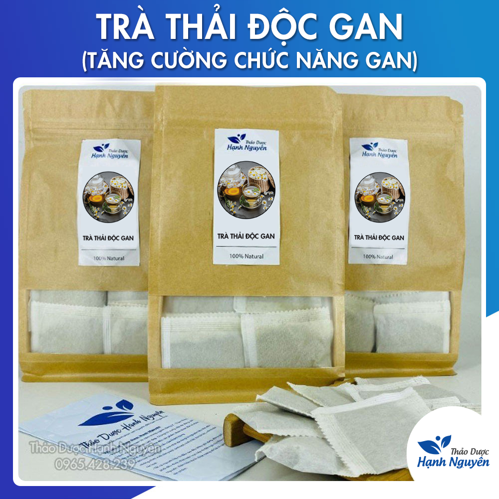 Trà thải độc gan, bịch 50 túi lọc, mát gan, tiêu độc, hạ men gan - Thảo dược Hạnh Nguyên