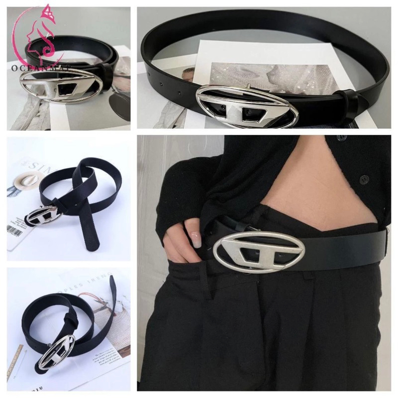 THẮT LƯNG CHỮ D  2 MÀU TRẮNG ĐEN PHONG CÁCH Y2K