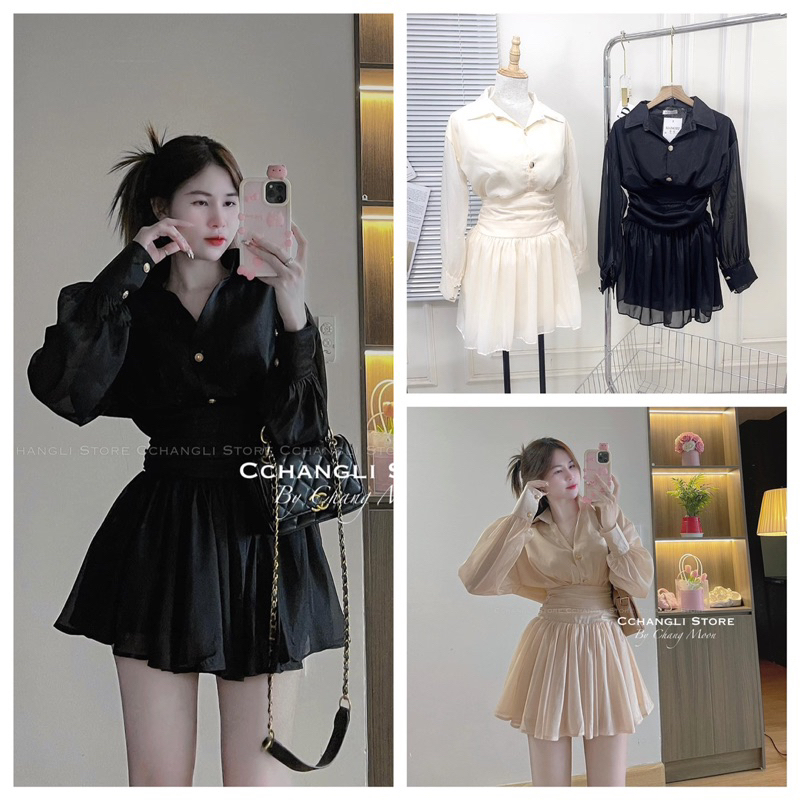 Về hàng sét váy tơ chun eo xinh lắm ạ Chất tơ nhũ mềm đẹp lót 2 lớp cẩn thận Hàng kỹ Lên form