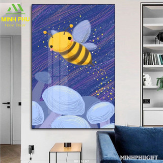 Tranh Treo Phòng Bé Con Vật Đáng Yêu - Tranh Laminate Tráng Gương